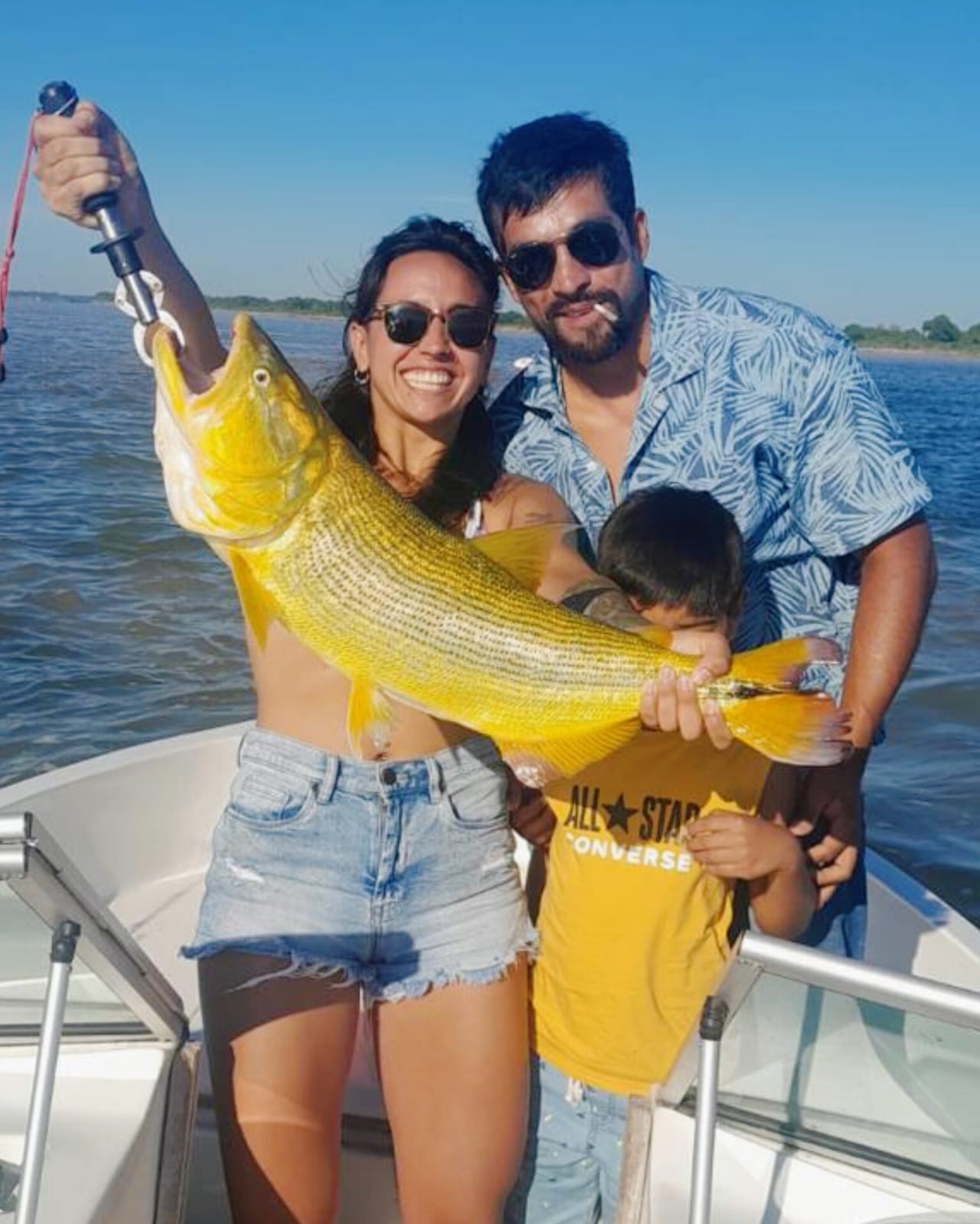 pesca en familia con careca pesca en paso de la patria